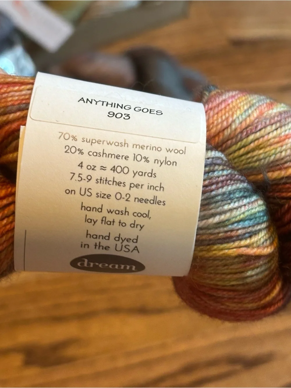 Dream in Color Smooshy Cashmere Yarn Multicolor Fall Sock Fingering Knitting NEW